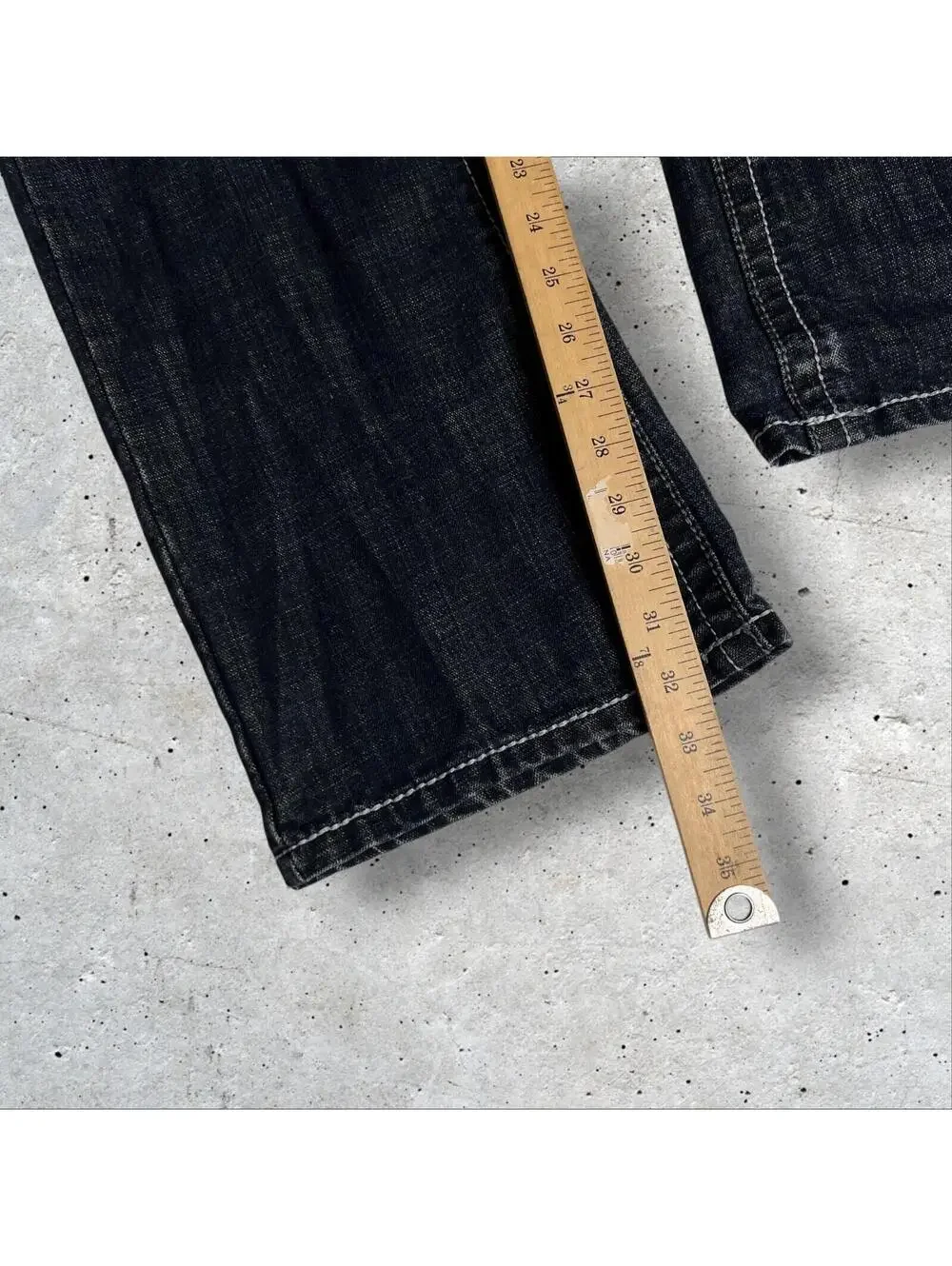 REQUEST Emo Grunge Y2K Alt Style Jeans Flare Denim Jeans Flap Pockets Size 38x30